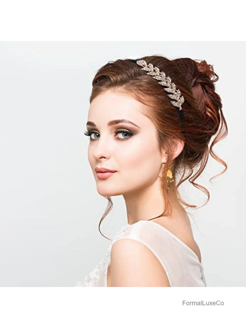 3-Pc Crystal Rhinestone Headbands for Women Wedding Party Hair Accessories